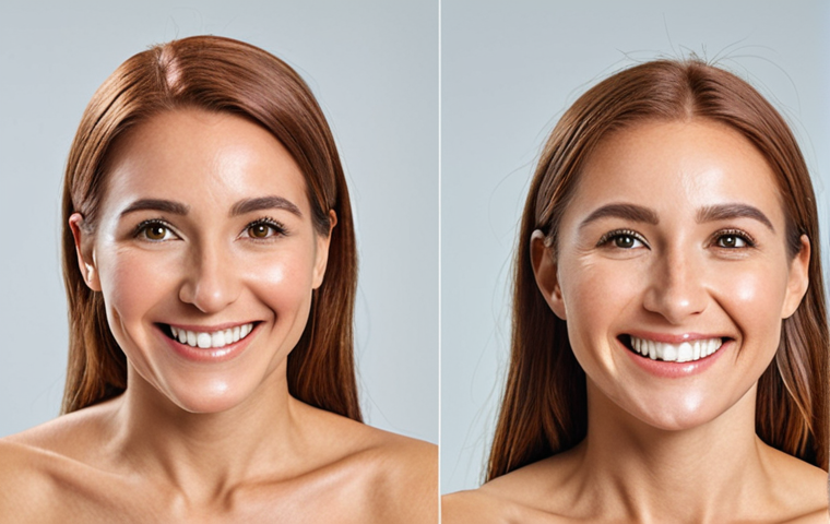 **

A woman smiling and looking confidently at the camera after an RF lifting treatment. Her skin appears visibly tighter, brighter, and more youthful. Focus on showcasing the positive results of the procedure.

**