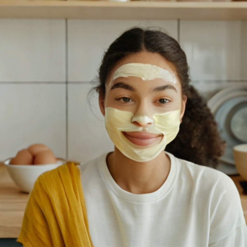 색소침착 제거 방법 - **Prompt:** A serene and radiant young woman (20s-30s), fully clothed in a comfortable, light-colore...