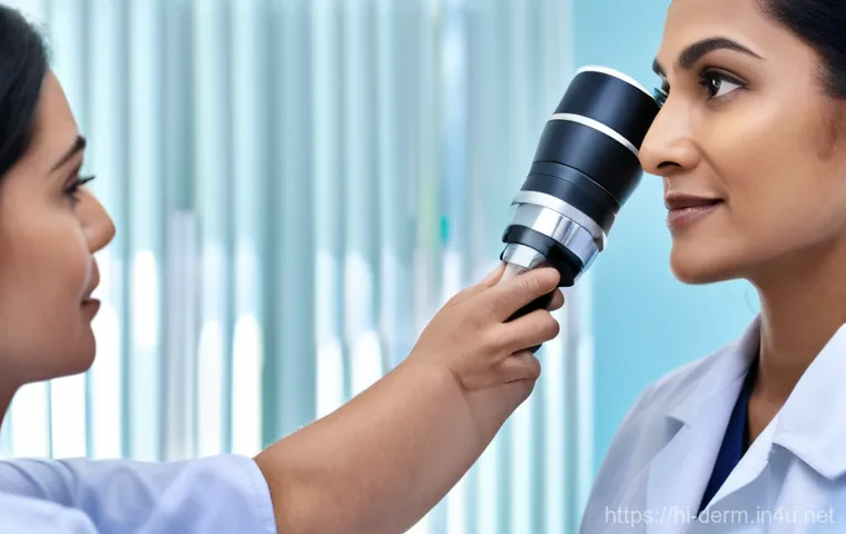 흑색종 피부암 초기증상 - **Prompt 1: Self-Examination for Skin Health**
    "A diverse young adult, approximately 25-30 years...